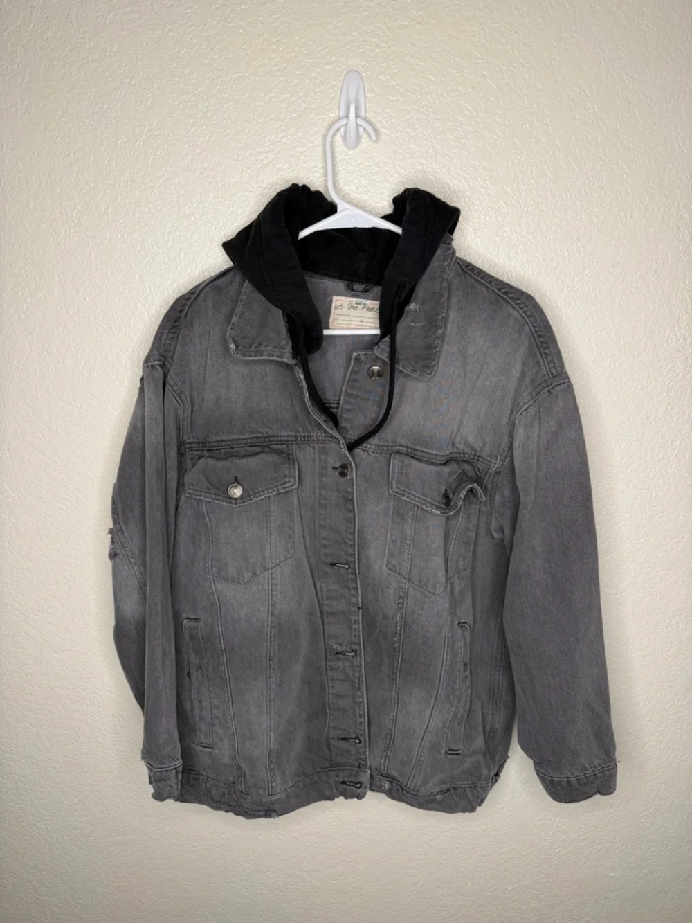 Free People Flawless Hooded Denim Jacket Size XS - Picture 2 of 6